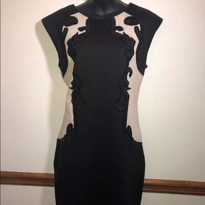 Gorgeous cocktail dress black w/ semi sheer sides